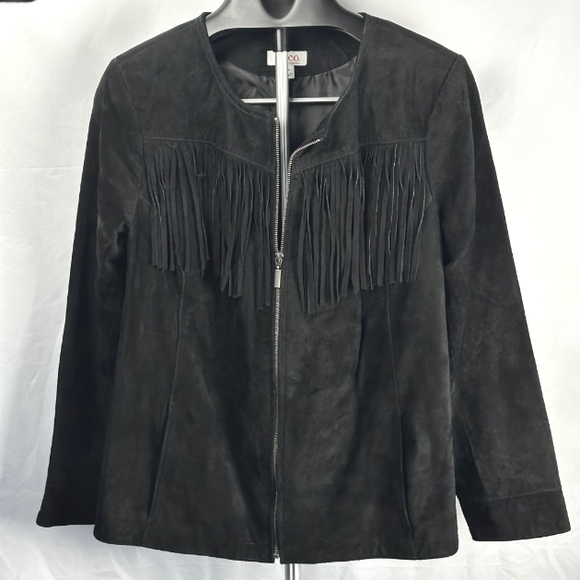 d & co. Demin and Company Suede Leather Jacket - Picture 1 of 10